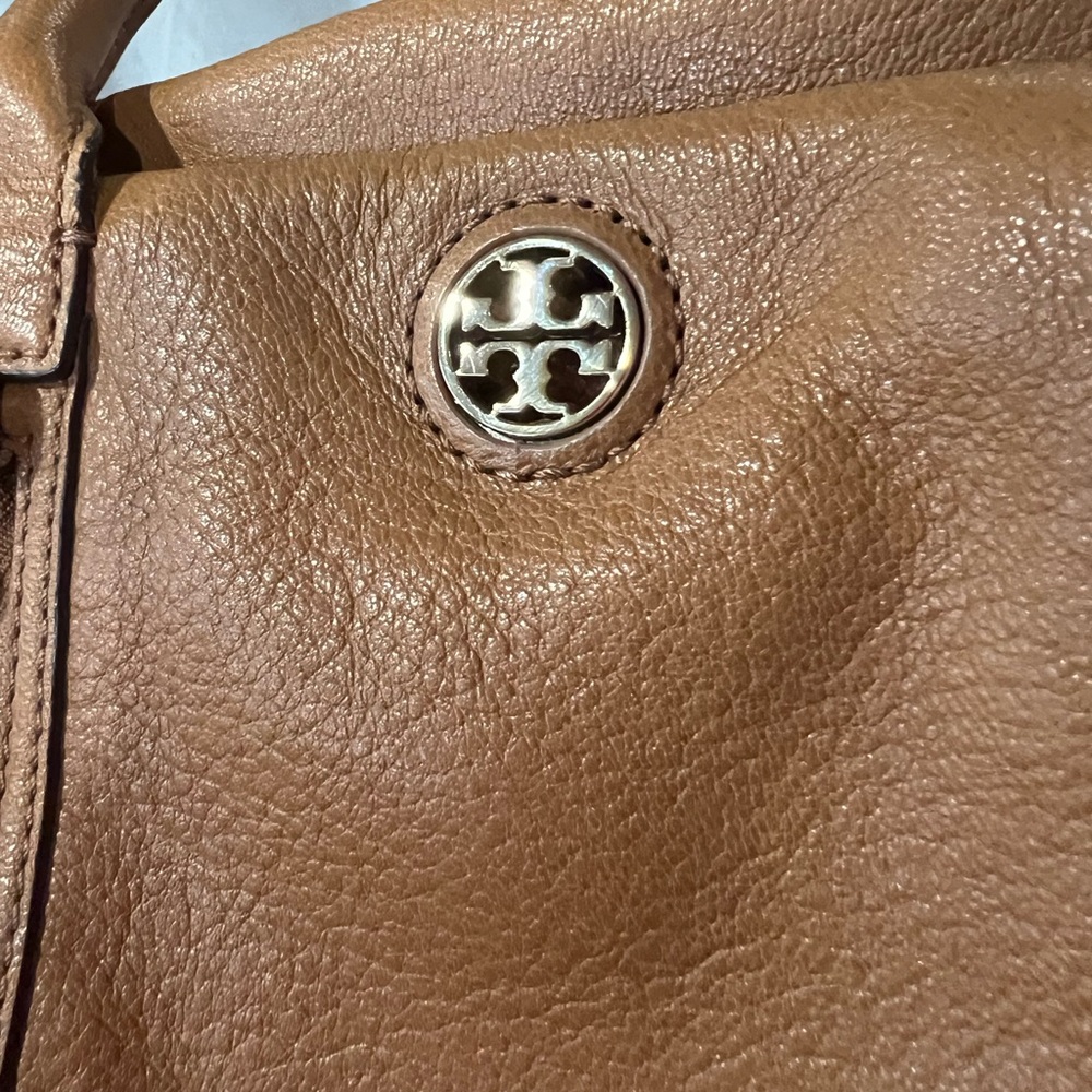 Tory Burch Brown Pebbled Leather Brody Satchel - Picture 6 of 7